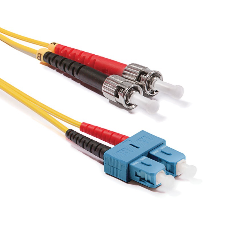 ST-SC Duplex patch kábel, OS2 9/125 µm (ITU-T G.652.D)